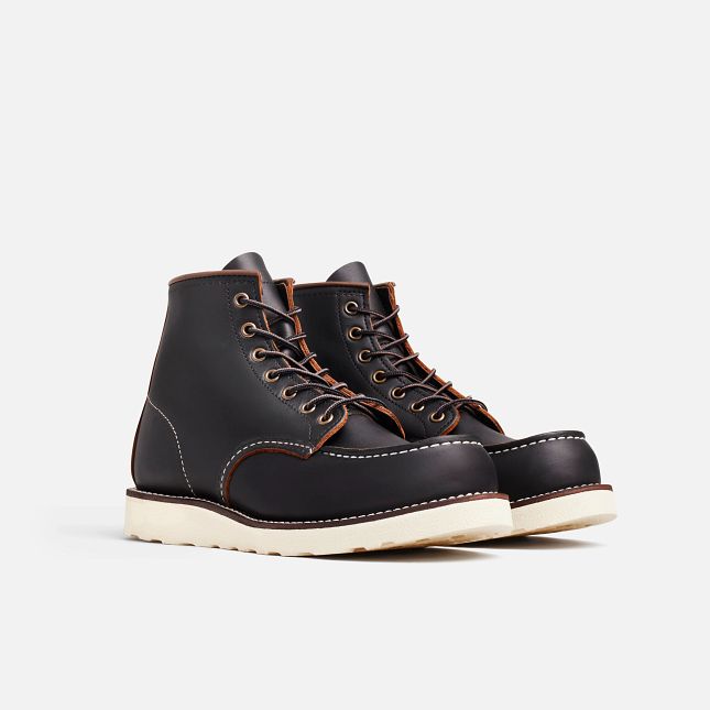 Red Wing 6-Inch Prairie Pelle Stivali Heritage Uomo Nere | 2714-TLNZA