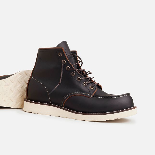 Red Wing 6-Inch Prairie Pelle Stivali Heritage Uomo Nere | 2714-TLNZA