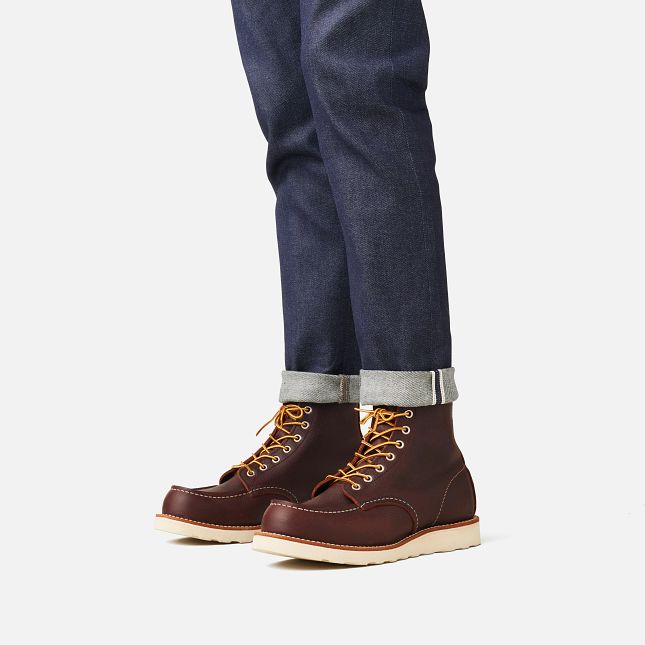 Red Wing 6-Inch in Briar Oil-Slick Pelle Stivali Heritage Uomo Rosse Scuro | 5619-ENMFU