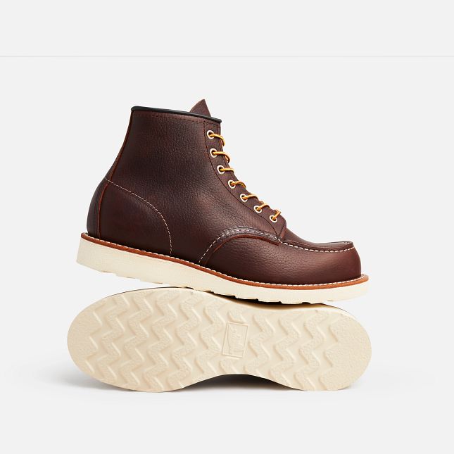 Red Wing 6-Inch in Briar Oil-Slick Pelle Stivali Heritage Uomo Rosse Scuro | 5619-ENMFU