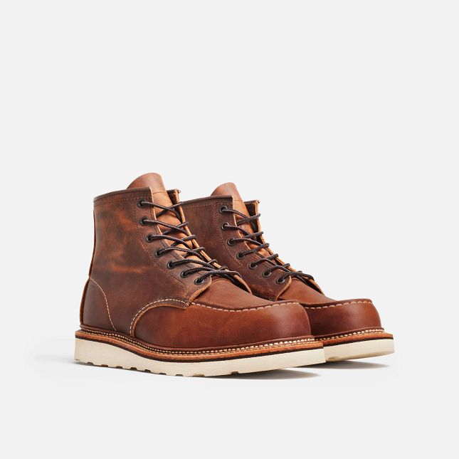 Red Wing 6-Inch in Copper Rough & Tough Pelle Stivali Heritage Uomo Rame | 3278-NMAVP