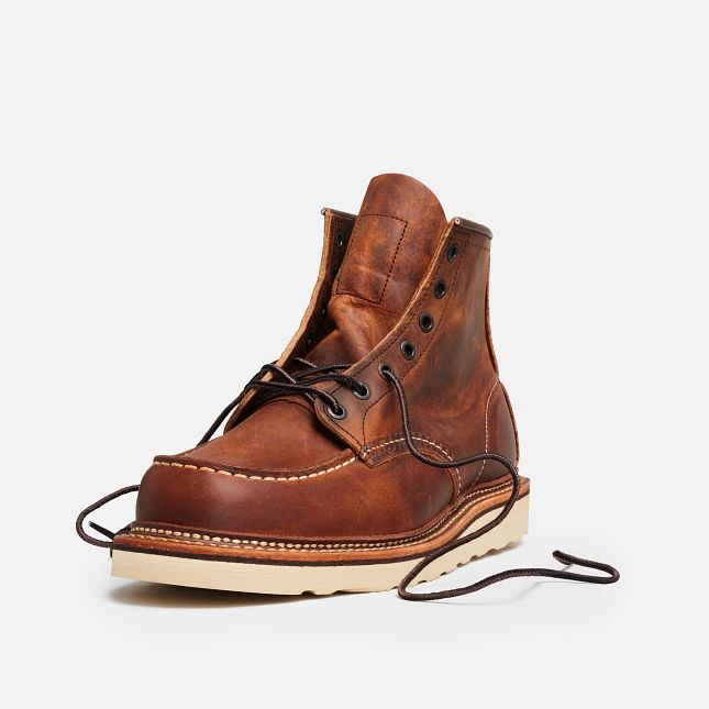 Red Wing 6-Inch in Copper Rough & Tough Pelle Stivali Heritage Uomo Rame | 3278-NMAVP