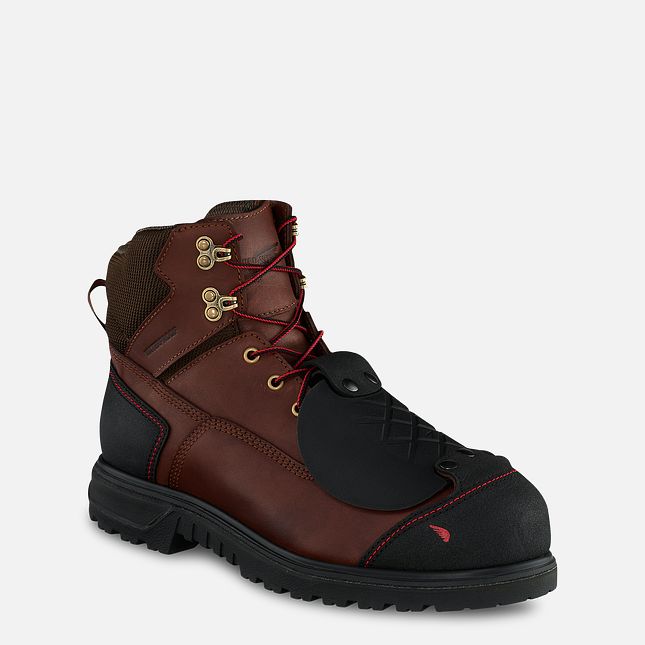 Red Wing Brnr Xp 6-inch Impermeabili Metguard Stivali da Lavoro Uomo Marroni | 0257-QUPXB