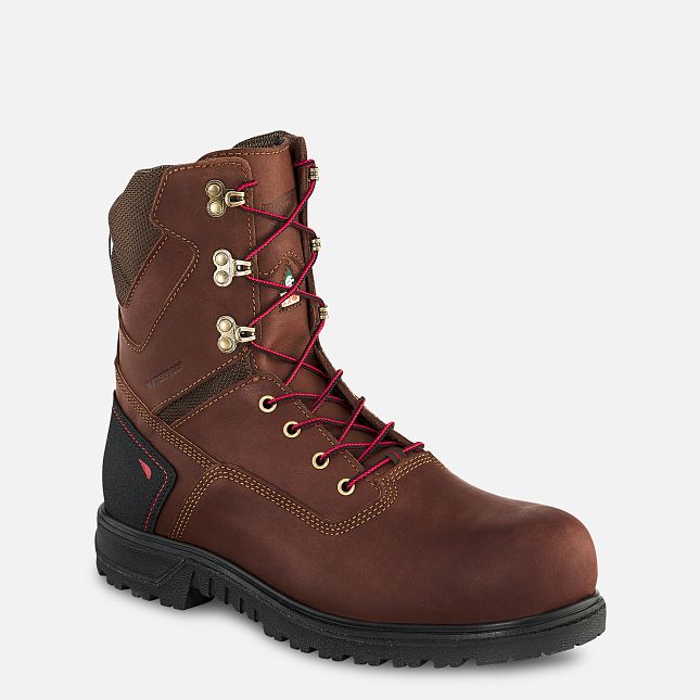 Red Wing Brnr Xp 8-inch Impermeabili CSA Stivali da Lavoro Uomo Marroni | 7913-JQZGI