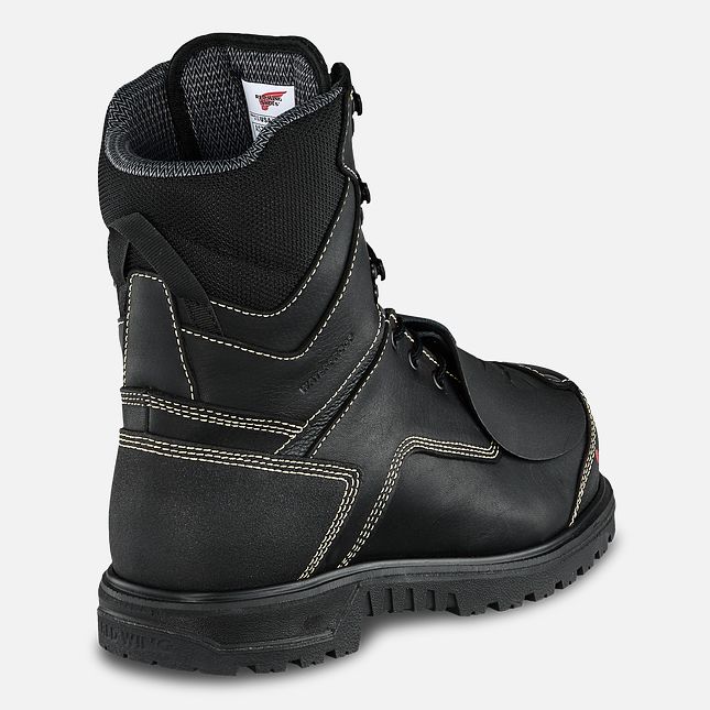 Red Wing Brnr Xp 8-inch Impermeabili, Metguard CSA Stivali da Lavoro Uomo Nere | 6347-DUKYQ