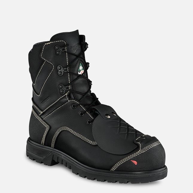 Red Wing Brnr Xp 8-inch Impermeabili, Metguard CSA Stivali da Lavoro Uomo Nere | 6347-DUKYQ