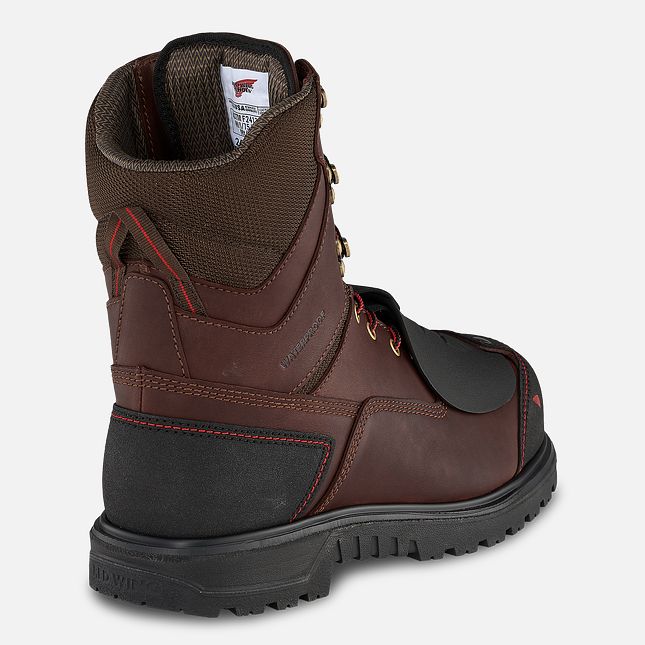 Red Wing Brnr Xp 8-inch Impermeabili Metguard Stivali da Lavoro Uomo Marroni | 2804-AGPJR