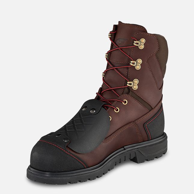 Red Wing Brnr Xp 8-inch Impermeabili Metguard Stivali da Lavoro Uomo Marroni | 2804-AGPJR