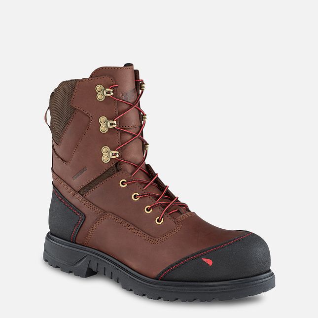 Red Wing Brnr Xp 8-inch Insulated Scarpe Impermeabili Uomo Marroni | 5730-FUVPK