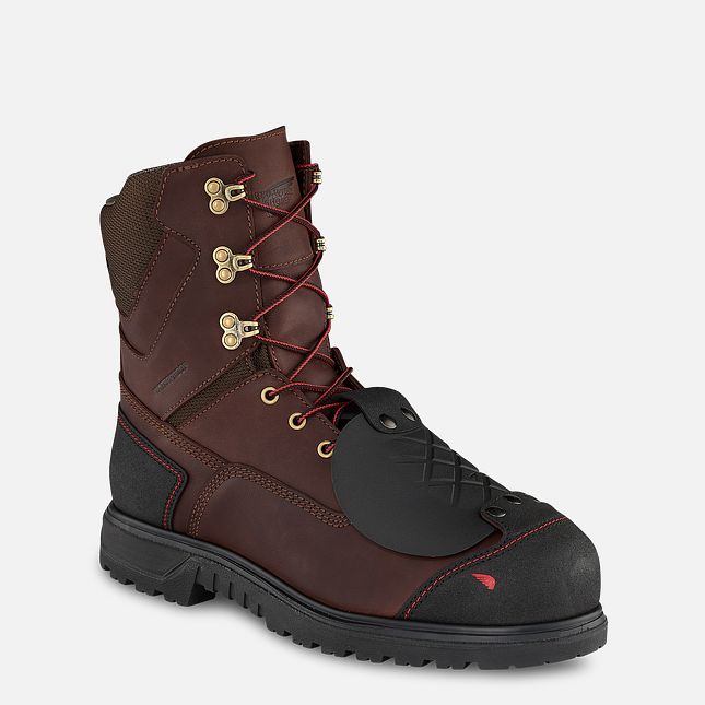 Red Wing Brnr Xp 8-inch Metguard Scarpe Impermeabili Uomo Marroni | 8247-DYQNE