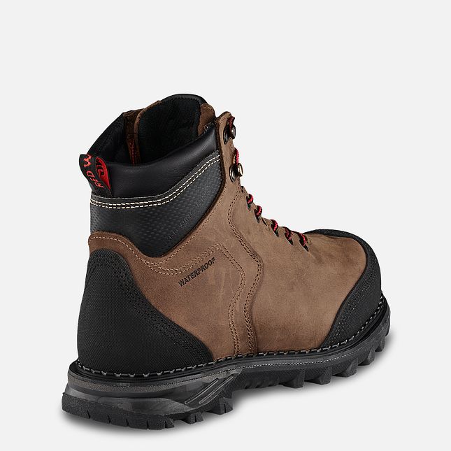 Red Wing Burnside 6-inch CSA Scarpe Impermeabili Uomo Marroni | 9805-RMYNA