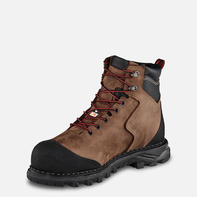 Red Wing Burnside 6-inch CSA Scarpe Impermeabili Uomo Marroni | 9805-RMYNA