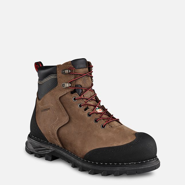 Red Wing Burnside 6-inch CSA Scarpe Impermeabili Uomo Marroni | 9805-RMYNA