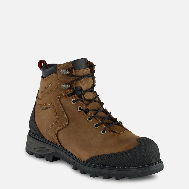 Red Wing Burnside 6-inch Impermeabili Stivali da Lavoro Uomo Marroni | 6537-WBASQ