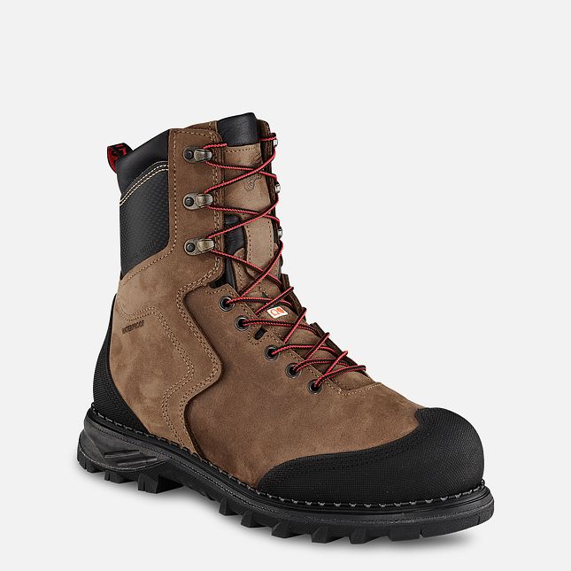 Red Wing Burnside 8-inch CSA Scarpe Impermeabili Uomo Marroni | 2983-QGLXB