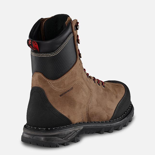 Red Wing Burnside 8-inch Impermeabili CSA Stivali da Lavoro Uomo Marroni | 5793-QXPFV