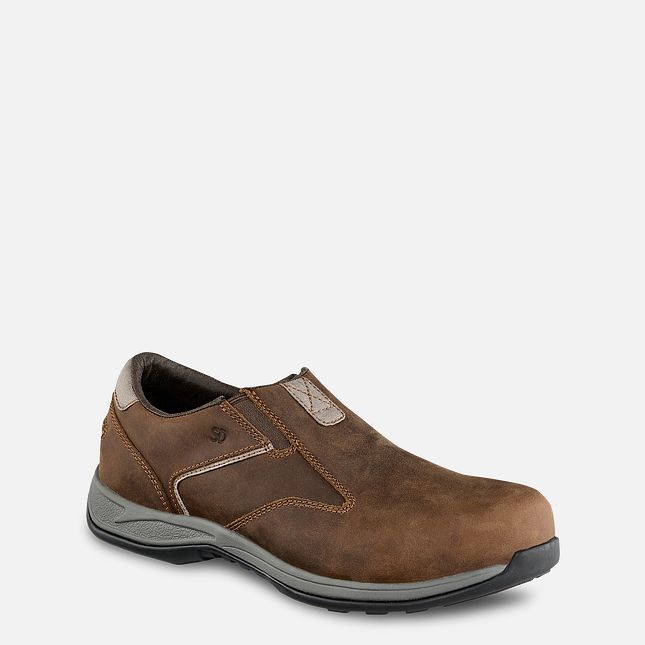 Red Wing Comfortpro Antinfortunistiche Punta Slip-On Scarpe Lavoro Uomo Marroni | 7061-OYWQZ