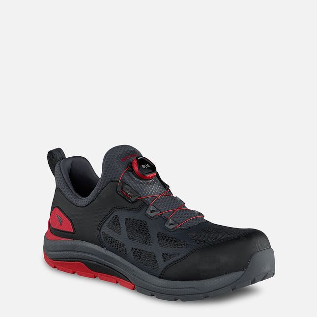 Red Wing Cooltech™ Athletics Ginnastica Scarpe Antinfortunistiche Uomo Nere Rosse | 9356-XCVWM