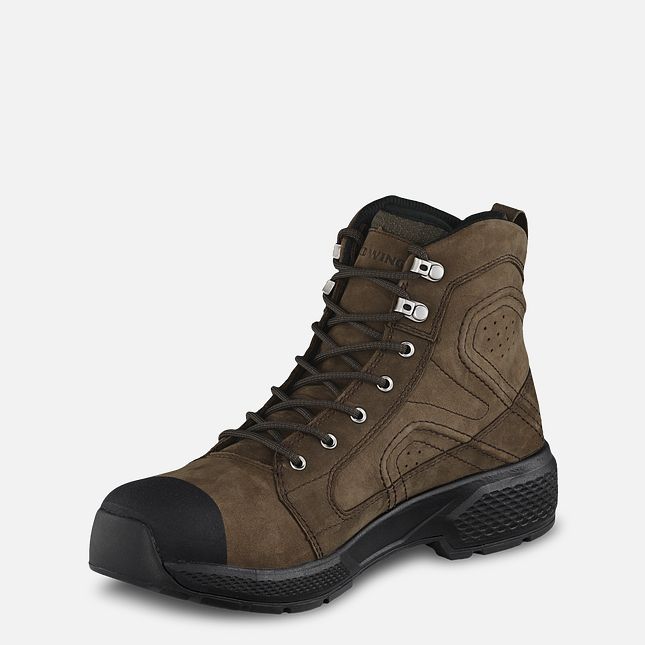 Red Wing Exos Lite 6-inch Impermeabili Stivali da Lavoro Uomo Marroni | 0674-OASYG