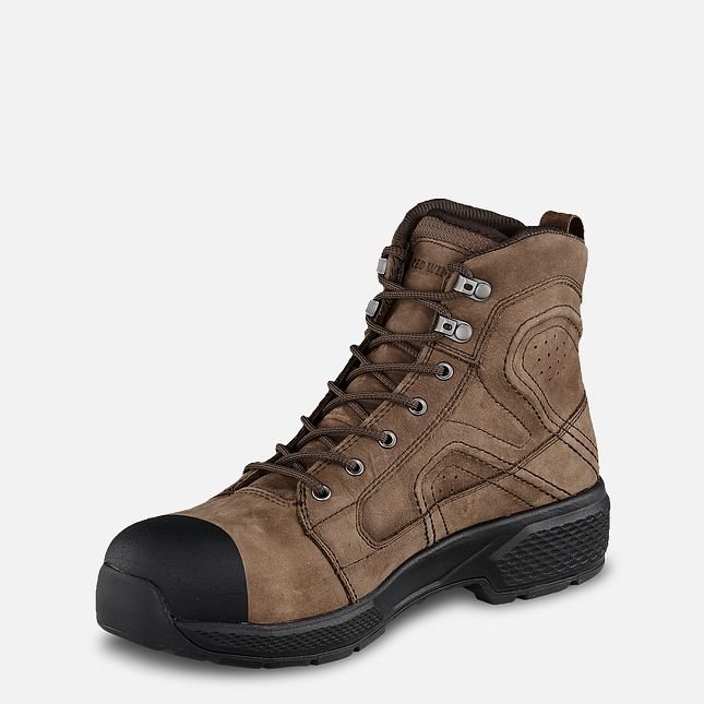 Red Wing Exos Lite 6-inch Impermeabili Stivali da Lavoro Uomo Marroni | 9027-VSMRQ