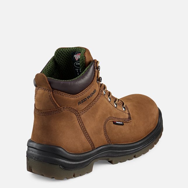 Red Wing King Punta® 6-inch Impermeabili Stivali da Lavoro Uomo Marroni | 0524-DHTEX