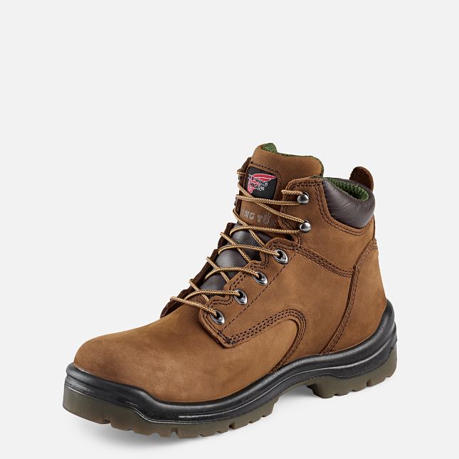 Red Wing King Punta® 6-inch Impermeabili Stivali da Lavoro Uomo Marroni | 0524-DHTEX