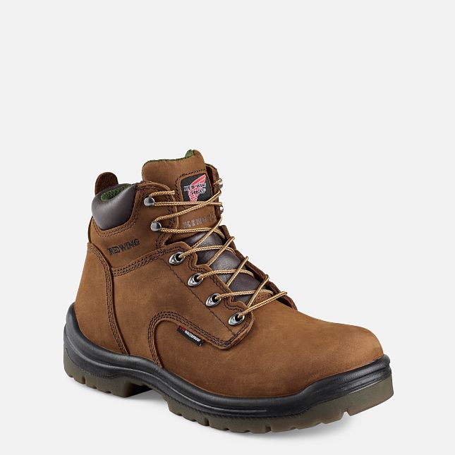 Red Wing King Punta® 6-inch Impermeabili Stivali da Lavoro Uomo Marroni | 0524-DHTEX