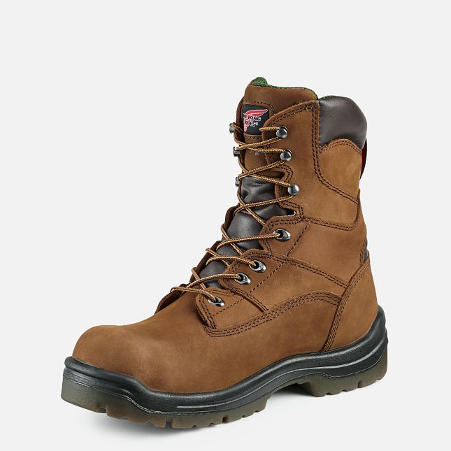 Red Wing King Punta® 8-inch Impermeabili Stivali da Lavoro Uomo Marroni | 0152-JHWDB