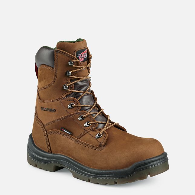 Red Wing King Punta® 8-inch Impermeabili Scarpe Antinfortunistiche Uomo Marroni | 4819-GFXCH