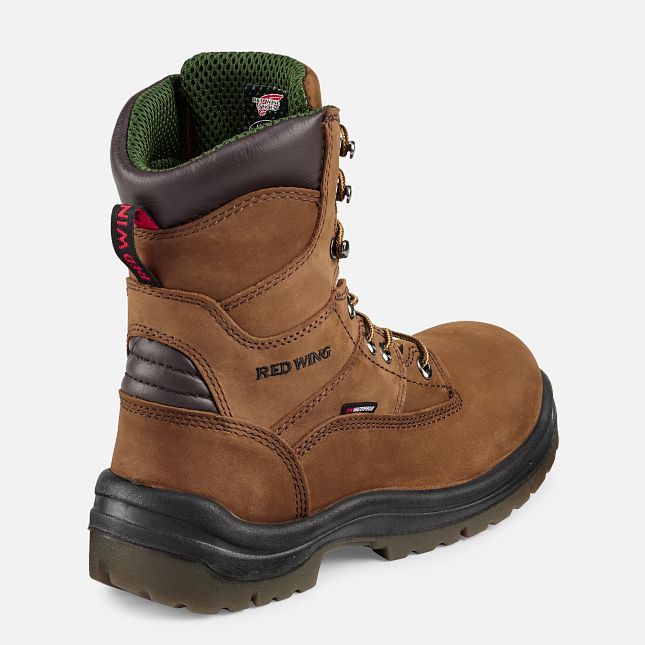 Red Wing King Punta® 8-inch Impermeabili Stivali da Lavoro Uomo Marroni | 5419-EYUJR