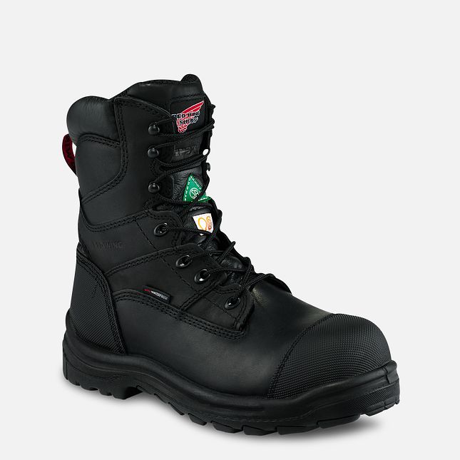 Red Wing King Punta® 8-inch Impermeabili CSA Stivali da Lavoro Uomo Nere | 7219-JAGID