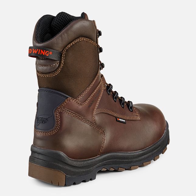 Red Wing King Punta® 8-inch Insulated CSA Scarpe Impermeabili Uomo Marroni | 6172-SQTIU