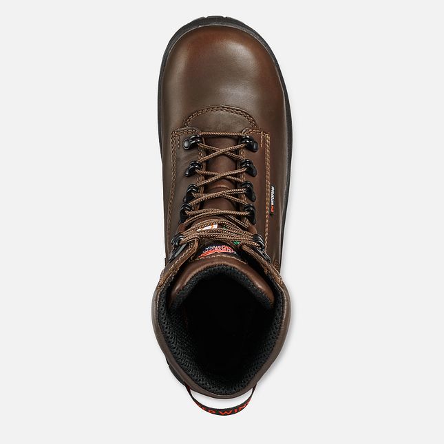 Red Wing King Punta® 8-inch Insulated CSA Scarpe Impermeabili Uomo Marroni | 6172-SQTIU