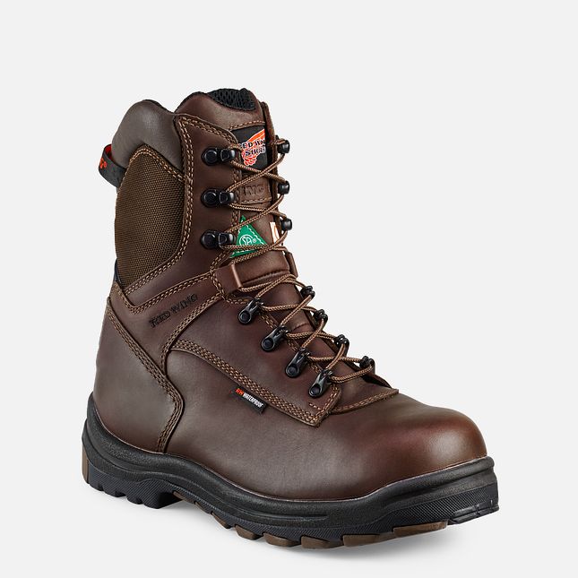 Red Wing King Punta® 8-inch Insulated CSA Scarpe Impermeabili Uomo Marroni | 6172-SQTIU