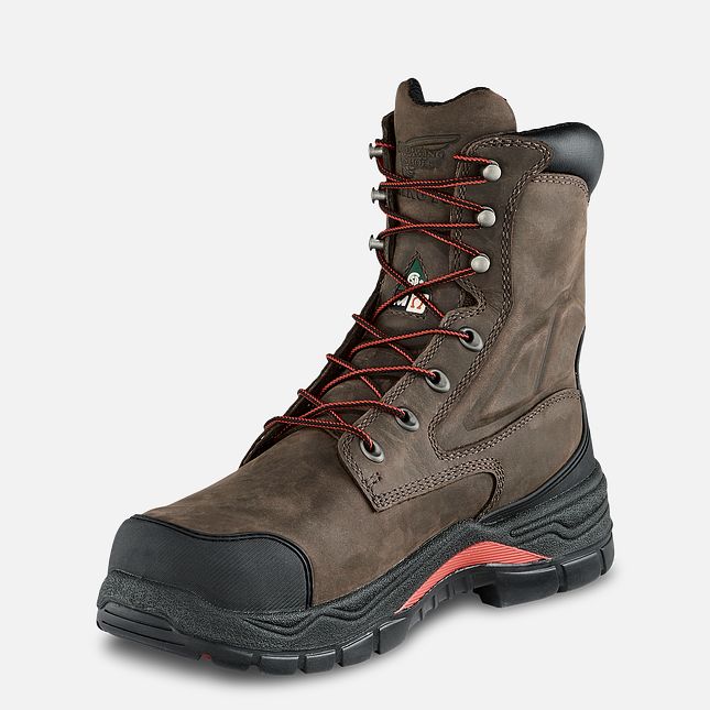 Red Wing King Punta® Adc 8-inch CSA Metguard Scarpe Impermeabili Uomo Marroni | 5986-RHXJI