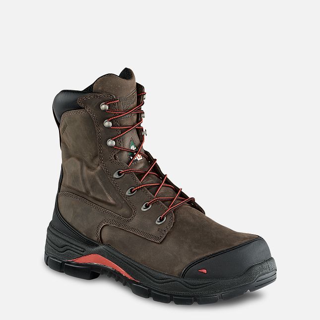 Red Wing King Punta® Adc 8-inch CSA Metguard Scarpe Impermeabili Uomo Marroni | 5986-RHXJI