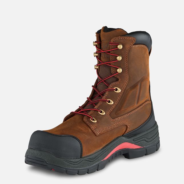 Red Wing King Punta® Adc 8-inch Impermeabili Scarpe Antinfortunistiche Uomo Marroni | 0946-VGSRM