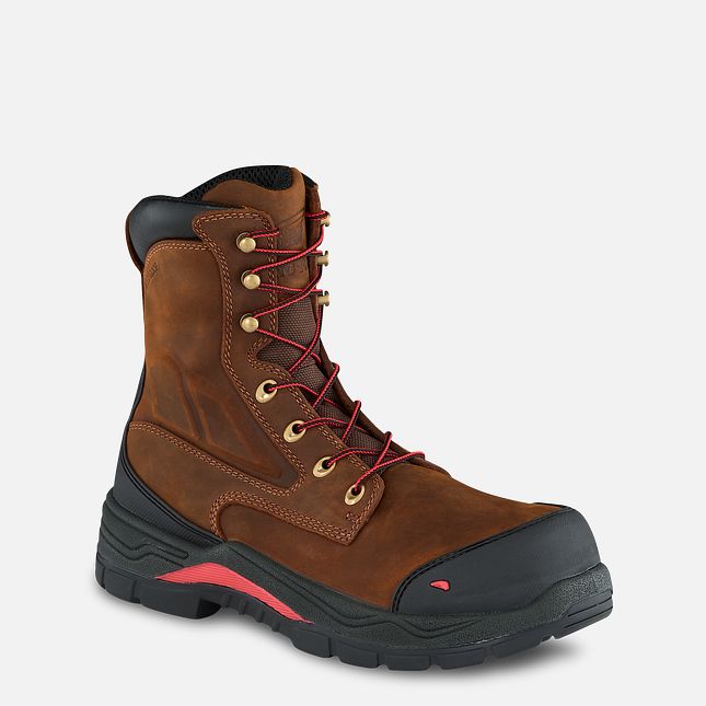 Red Wing King Punta® Adc 8-inch Impermeabili Scarpe Antinfortunistiche Uomo Marroni | 0946-VGSRM