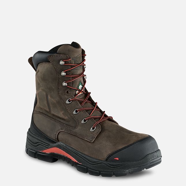 Red Wing King Punta® Adc 8-inch Insulated CSA Scarpe Impermeabili Uomo Marroni | 3075-YULJQ