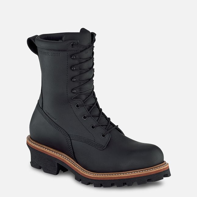 Red Wing Loggermax 9-inch Impermeabili, Logger Scarpe Antinfortunistiche Uomo Nere | 3614-YKCUD