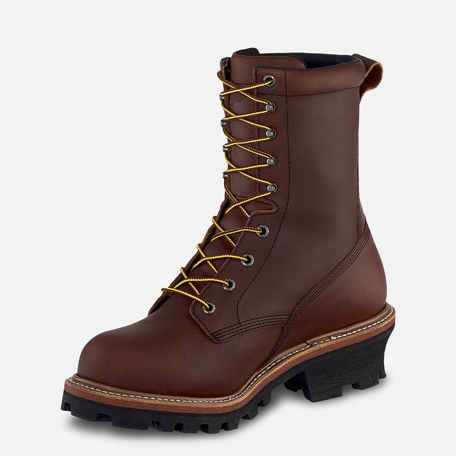 Red Wing Loggermax 9-inch Impermeabili, Logger Stivali da Lavoro Uomo Marroni | 3625-YQSPO