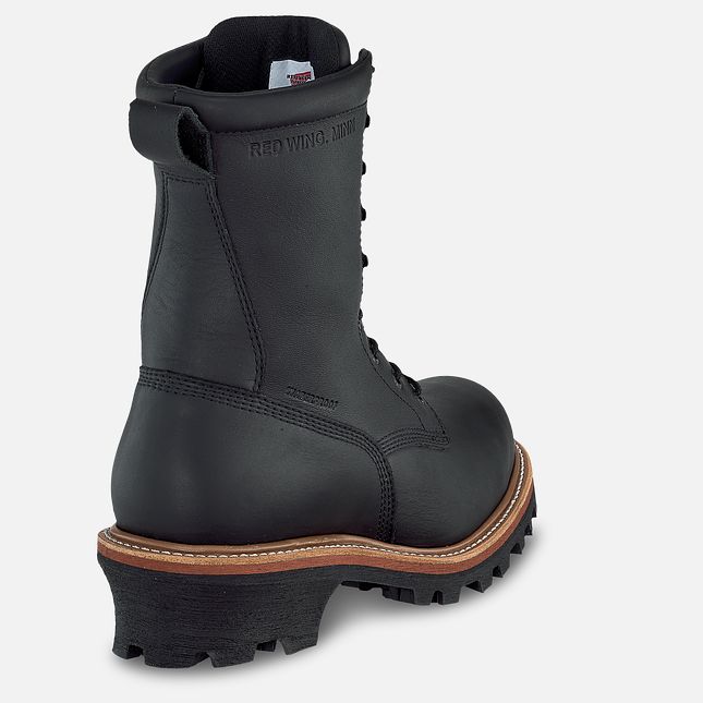 Red Wing Loggermax 9-inch Impermeabili, Logger Stivali da Lavoro Uomo Nere | 7509-SENHZ