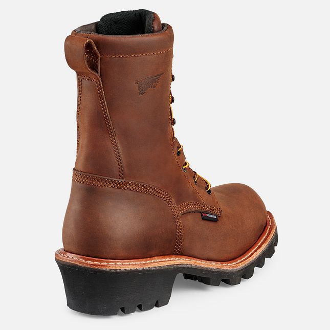 Red Wing Loggermax 9-inch Impermeabili Stivali da Lavoro Uomo Marroni | 3548-DNYEV