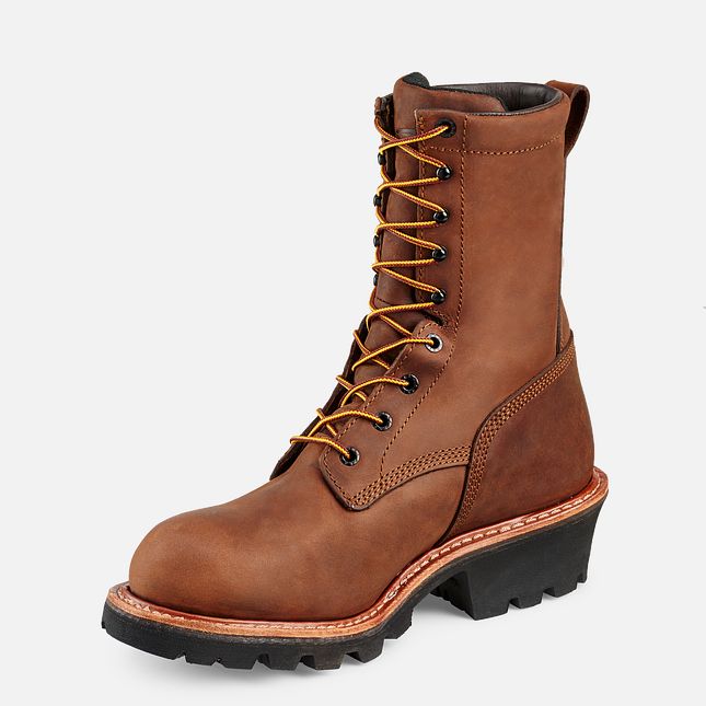 Red Wing Loggermax 9-inch Impermeabili Stivali da Lavoro Uomo Marroni | 3548-DNYEV