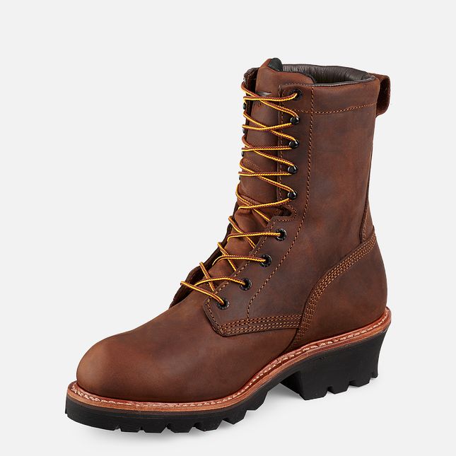 Red Wing Loggermax 9-inch Insulated, Impermeabili Scarpe Antinfortunistiche Uomo Marroni | 3617-AZWSG