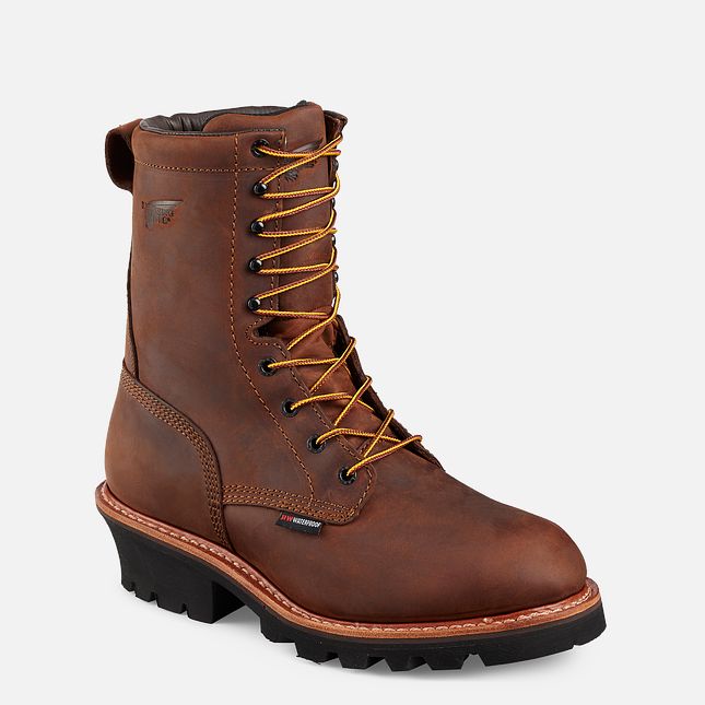 Red Wing Loggermax 9-inch Insulated, Impermeabili Stivali da Lavoro Uomo Marroni | 7654-SBAXM