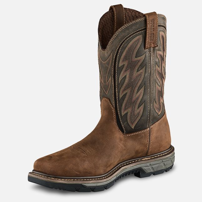 Red Wing Rio Flex 11-inch Impermeabili, Pull-On Stivali da Lavoro Uomo Marroni | 0578-QCWFM