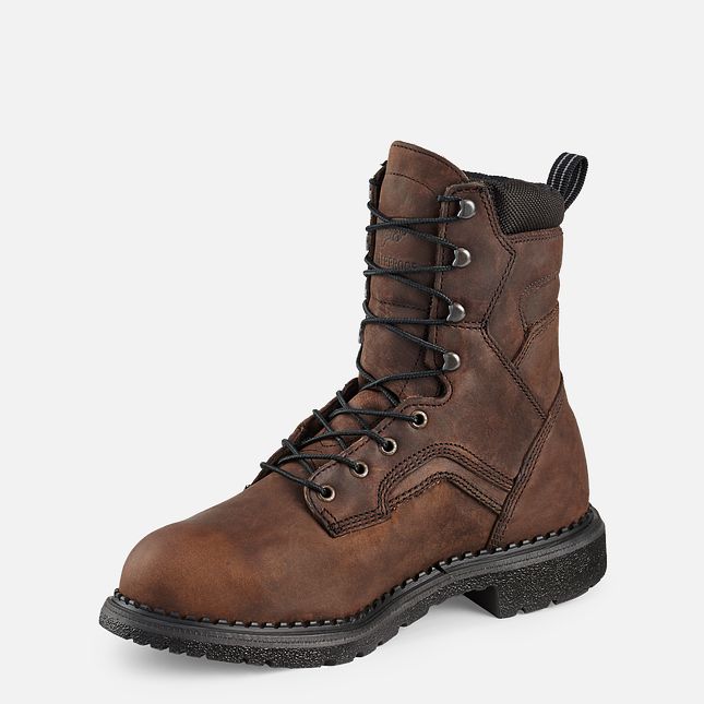 Red Wing Supersole® 8-inch Impermeabili Metguard Stivali da Lavoro Uomo Marroni | 5728-ULXST