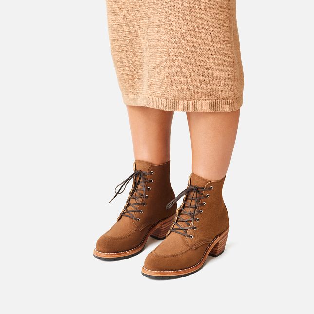 Red Wing Tacco in Clove Acampo Pelle Stivali Heritage Donna Marroni | 9064-PEOTK