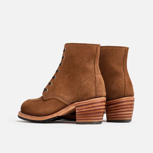 Red Wing Tacco in Clove Acampo Pelle Stivali Heritage Donna Marroni | 9064-PEOTK